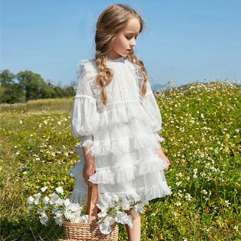 

Melario Summer Lace Children Clothing Princess Kids Dresses Autumn Girls Causal Wear Dress Teens Girls Dress Vestido Robe Fille