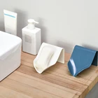 Настенный держатель для мыла дренаж для мыла коробка для ванной Душевой губки лоток для хранения вертикальная присоска посуда для стирки