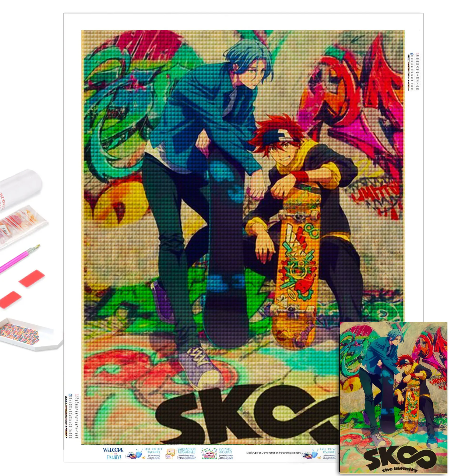 

Anime SK8 the Infinity Diamond Painting Full 5D DIY Diamond Art Mosaic Embroidery Cross Stitch Kit Home Decor
