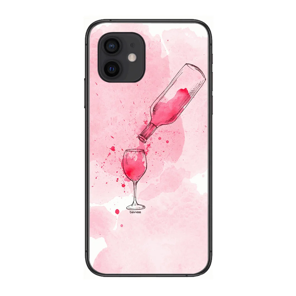 

Red wine glass Style Phone Case cover For iphone 12 pro max 11 8 7 6 s XR PLUS X XS SE 2020 mini black cell shell