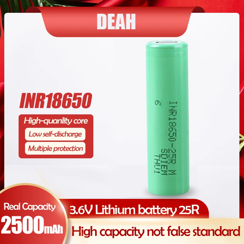 Литий-ионный аккумулятор для Samsung INR18650 25R 20A 18650 мАч 1 шт. | Электроника