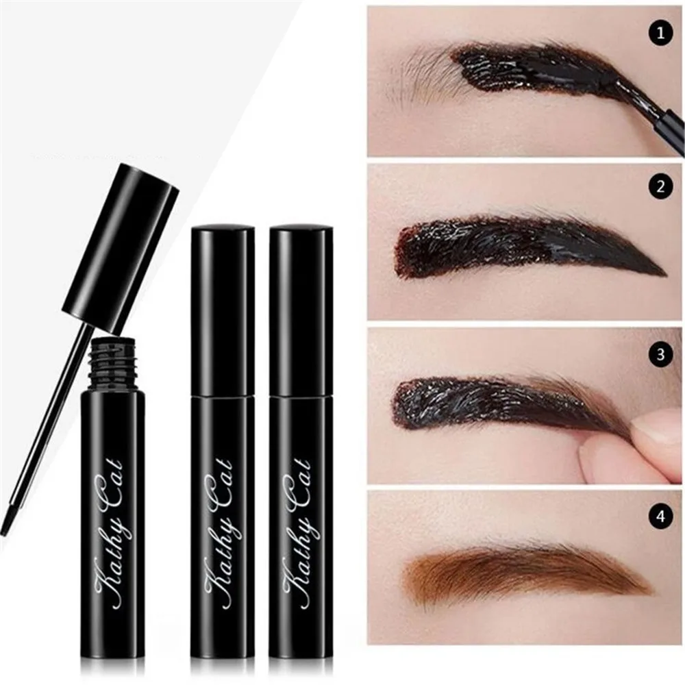 Гель для татуажа бровей Черный Кофейный Серый Отшелушивающий водостойкий тени