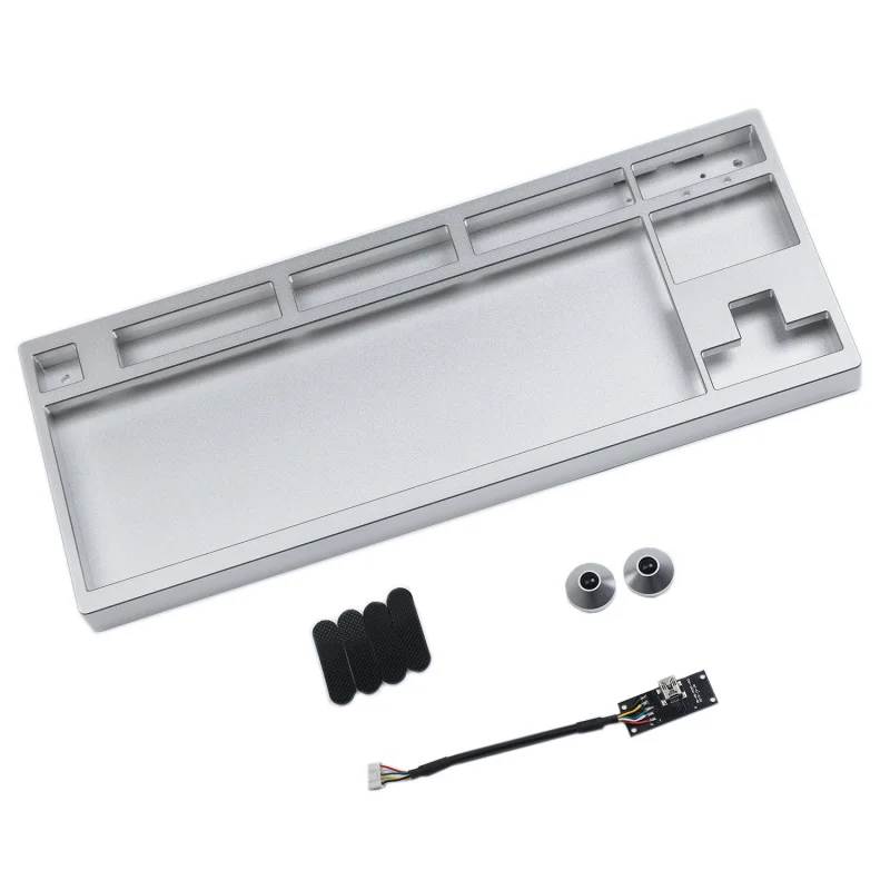 87 Silver CNC Анодированный Алюминиевый Чехол в виде ракушки для filco CM Cooler Master 87 Механическая клавиатура без ключа, включая съемный USB модуль - Цвет: 87 Silver