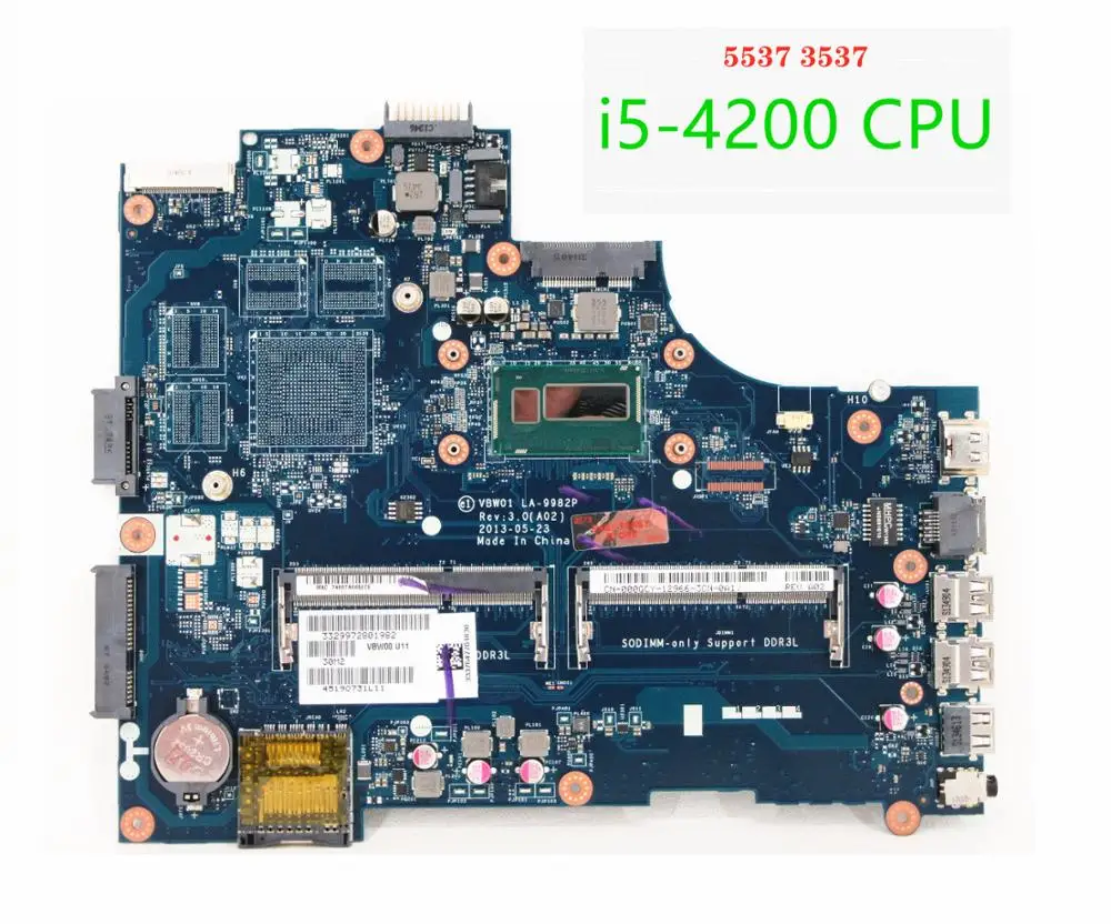 JOUTNDLN FOR Dell Inspiron 15R 5537 3537 laptop motherboard LA-9982P 000GCY 00GCY Integrated Graphics W/ i5-4200U CPU Test work |