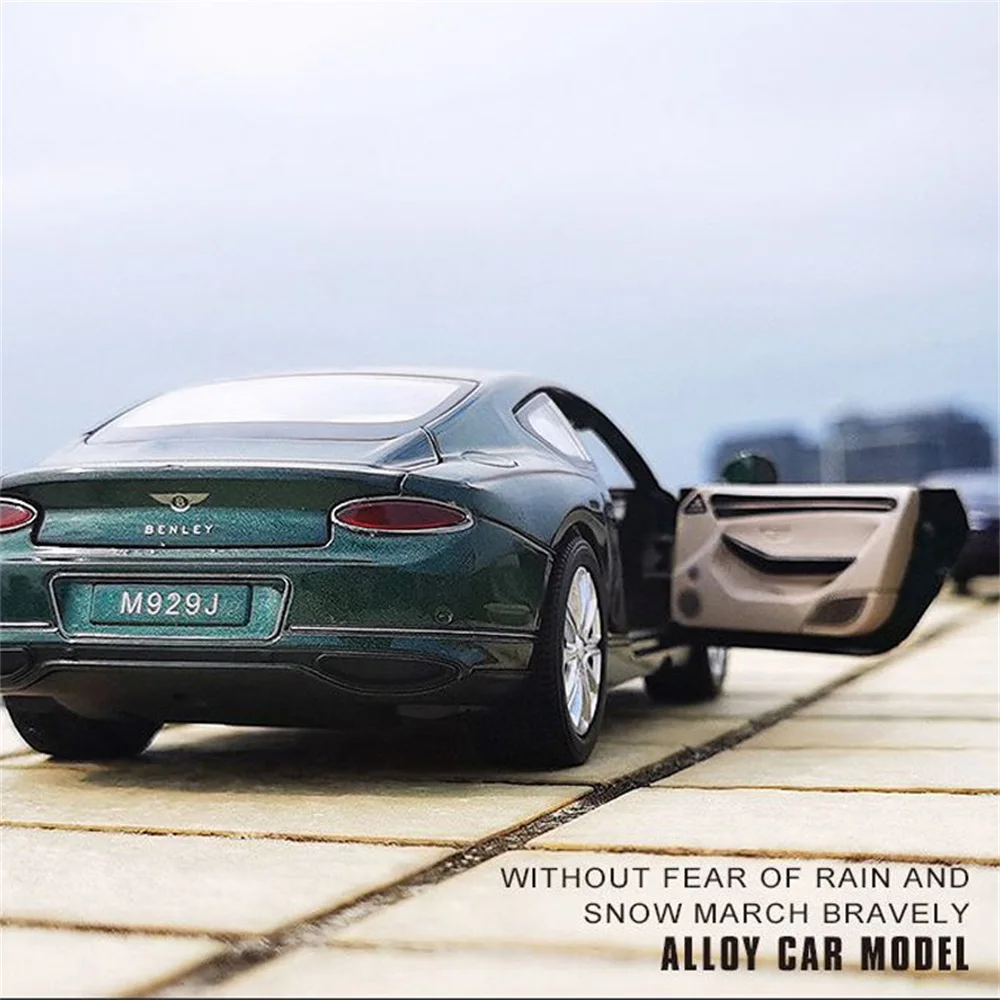 

2021 NEW 1/24 Simulation Bentley Continental GT Model Alloy Car Model With Sound Light Pull Back Car Model Toy For Children