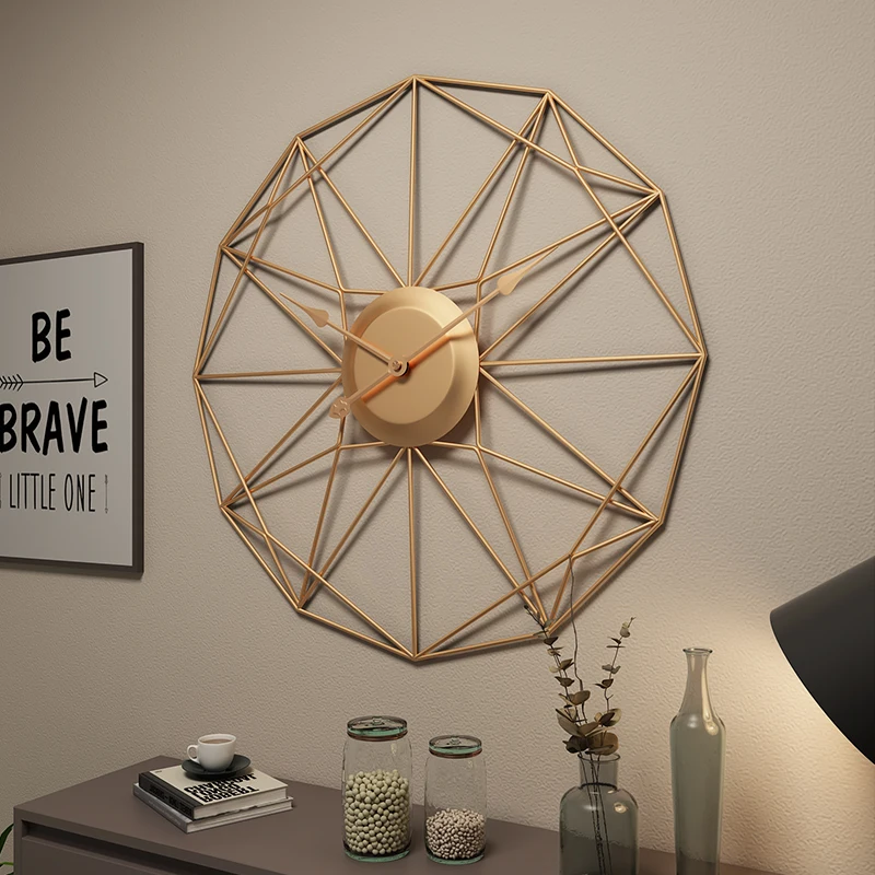 

Art wall clock shaped living room decoration clock Nordic style modern minimalist clock metal creative home wall clock LB33007
