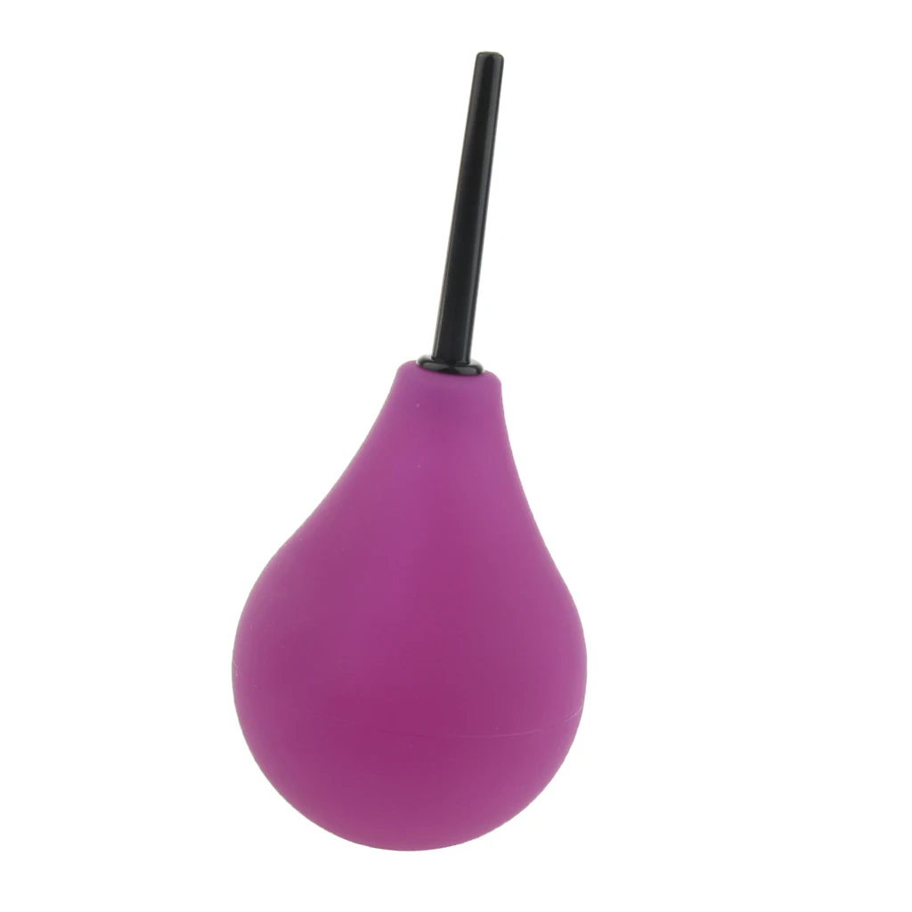 224ML Unisex Silicone Bulb Enema Anal Cleaning Tool Douches Enemator Purple | Красота и здоровье