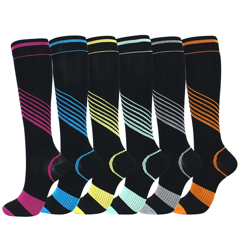 

Compression Socks Nylon Unisex Sports Cycling Basketball Running Football Marathon Stockings Anti Fatigue Varicose Veins