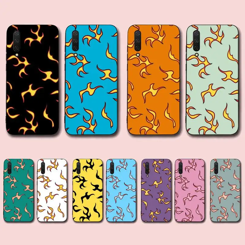 

FHNBLJ Colorful Flames Phone Case for Xiaomi mi 5 6 8 9 10 lite pro SE Mix 2s 3 F1 Max2 3