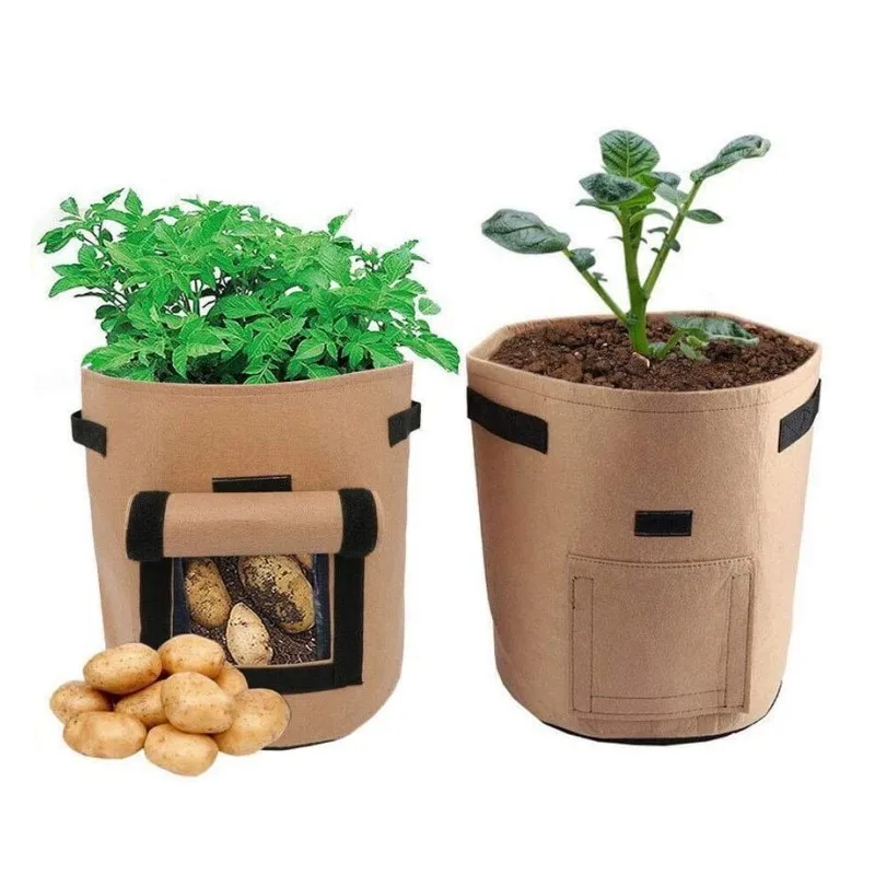 

4-15 Gallon Plant Pots Flower Vegetable Moisturizing Planting Container Potato Grow Bags Home Garden Tool Fabric Carrot Planters