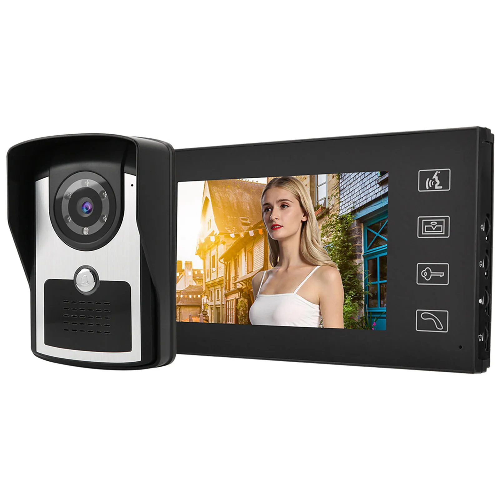 7-дюймовый проводной видеодомофон домофон камера доступа к двери с картой памяти