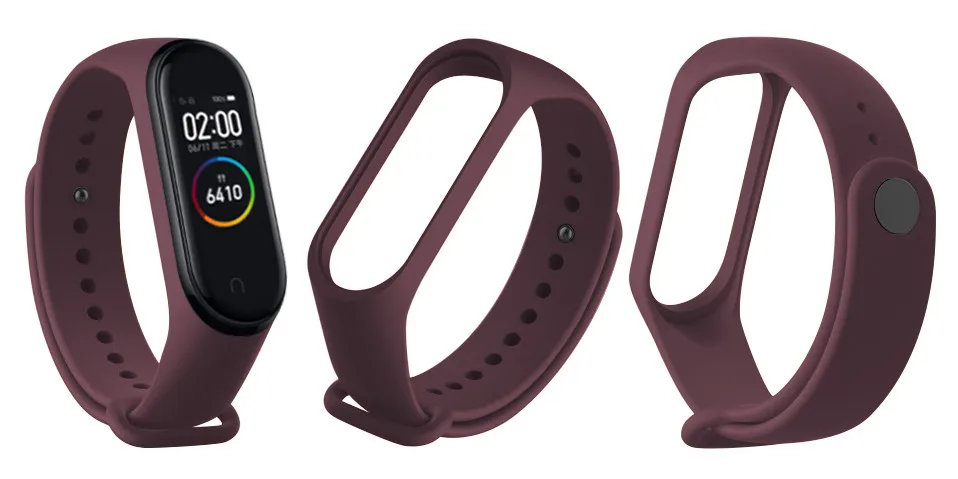 Для Xiaomi mi Band 4 ремешок для браслета силиконовый браслет Защитная пленка для экрана розовый ремешок для Xio mi Band 4 3 Band 4 закаленное стекло