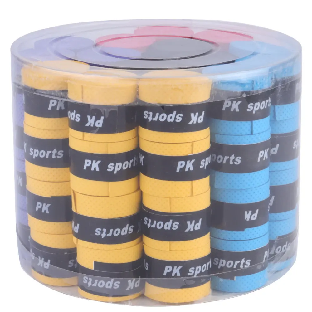 

60PCS Silicone Anti-Slip Colorful Racket Grips Wrapping Bands Racket Straps Overgrips for Fishing