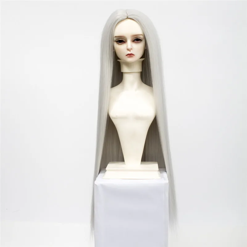 BJD парики для волос Размер 1/6 1/4 1/3 куклы высокотемпературное волокно Длинные прямые парики натурального цвета для куклы SD/BJD - Цвет: 1001A