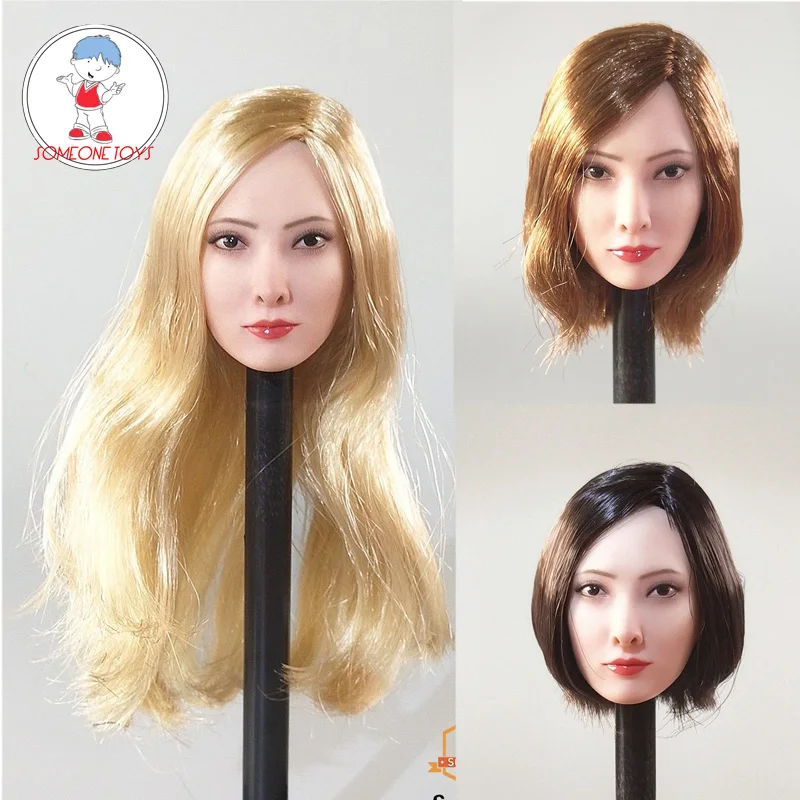 SGTOYS S 017 масштаб 1/6 женская голова для девушек светлые волосы короткие 12 дюймовых