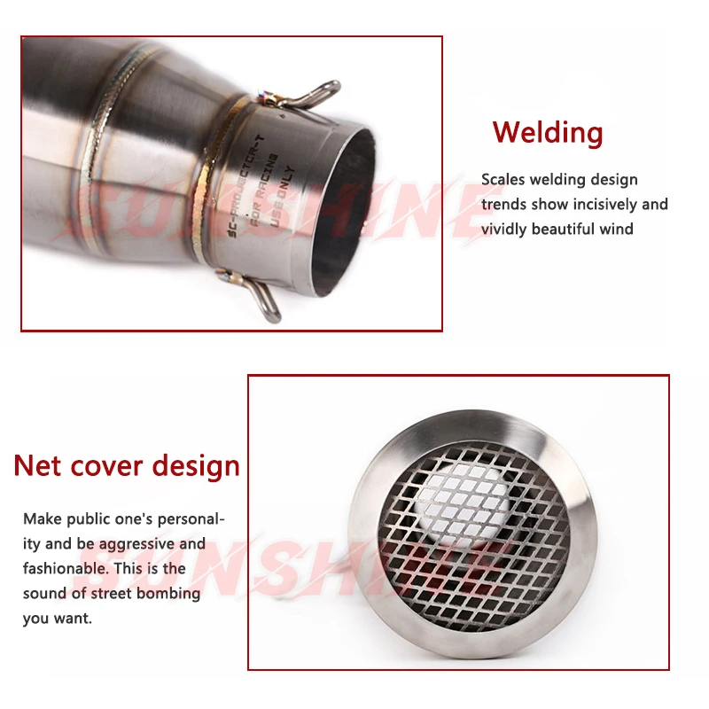 Универсальный выхлопной мотоцикл выхлопная труба для мотоцикла R1 K7 K8 K11 MT03 MT07 CBR400