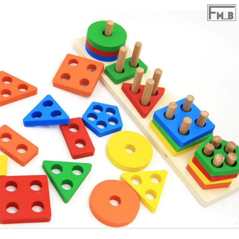 Геометрическая развивающая Доска форма парные строительные блоки игрушки