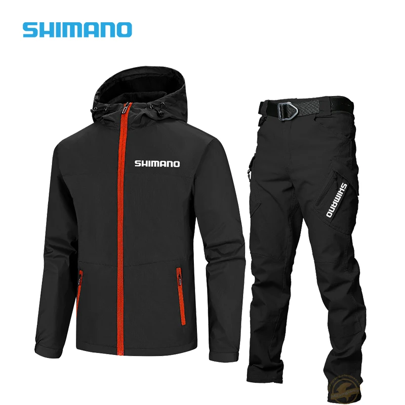 

Мужская осенне-зимняя одежда для рыбалки SHIMANO, ветрозащитный спортивный комплект для рыбалки на открытом воздухе, высококачественные спорт...
