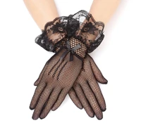 women lace gloves short wedding gloves elegant finger prom gloves for party 2022