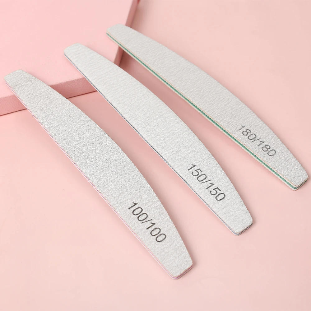 Профессиональная пилка для ногтей 1 шт. наждачная бумага толстые полумесячные