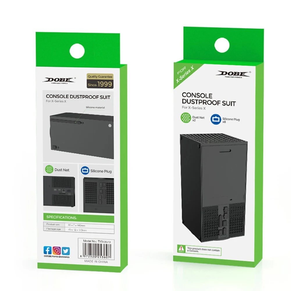 

For Xbox Series X/S Console Dustproof Suit Silicone Dust Plug Pack Protector Dust Proof Mesh Filter Jack Cover Stopper Case Kit