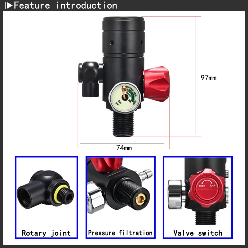 Цилиндр для погружения с аквалангом 1 л комплект кислородного мини-резервуара