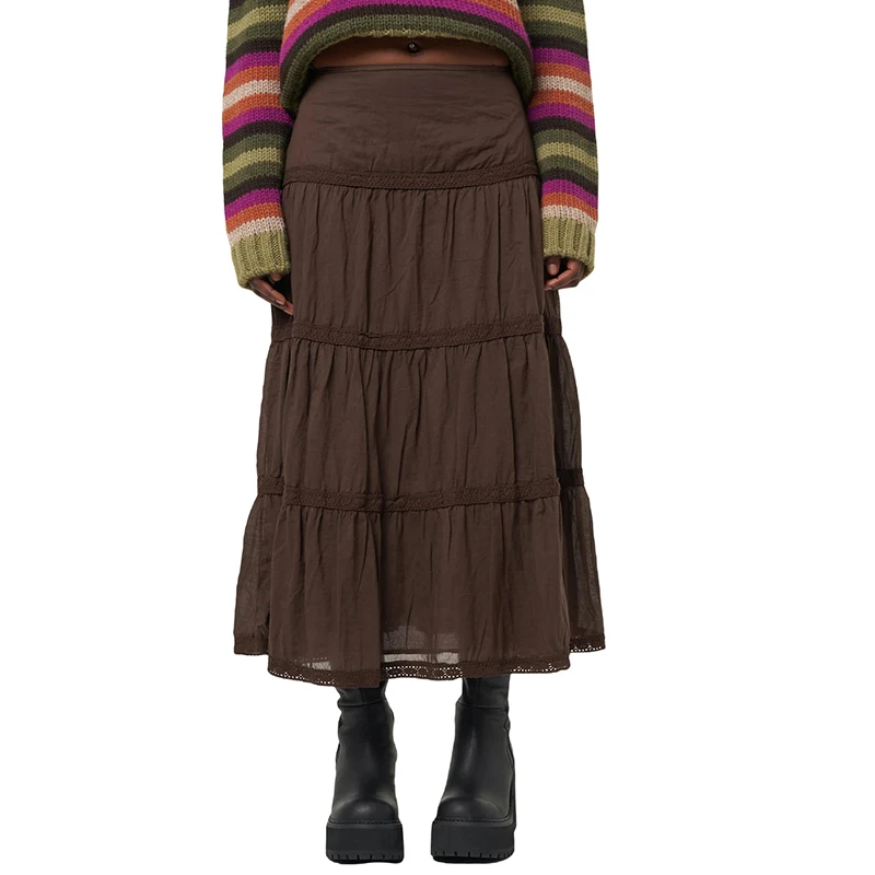 Женская юбка с высокой талией трапециевидная в стиле Харадзюку принтом | одежда