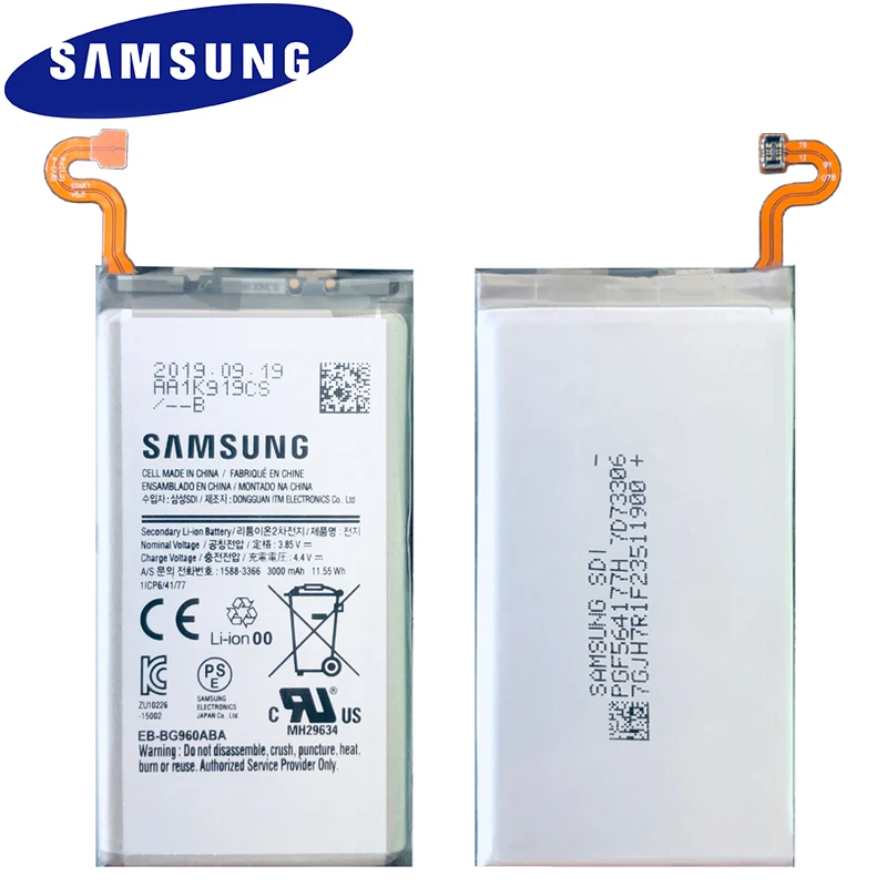 Samsung оригинальный аккумулятор для телефона EB-BG960ABE 3000 мАч Galaxy S9 G9600 SM-G960F SM-G960 G960F G960