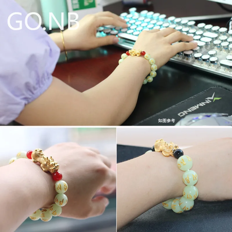 Браслет фэн-шуй из светящегося камня для мужчин и женщин | Украшения аксессуары