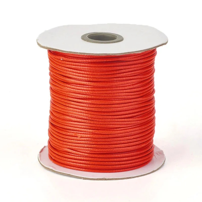 OrangeRed 0,5/1/1,5/2/3 мм окружающую среду корейский вощеный ожерелье из полиэстера браслет шнур для бисероплетения, самодельные Украшения, Аксессуары для изготовления - Цвет: OrangeRed