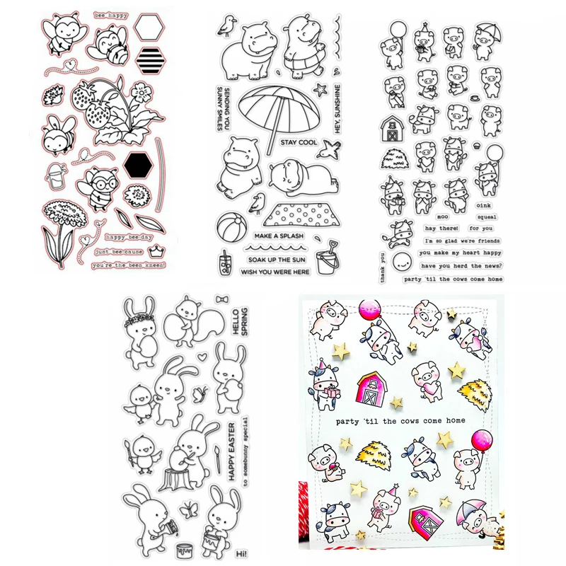 Прозрачная силиконовая печать/печать для скрапбукинга декоративная открытка