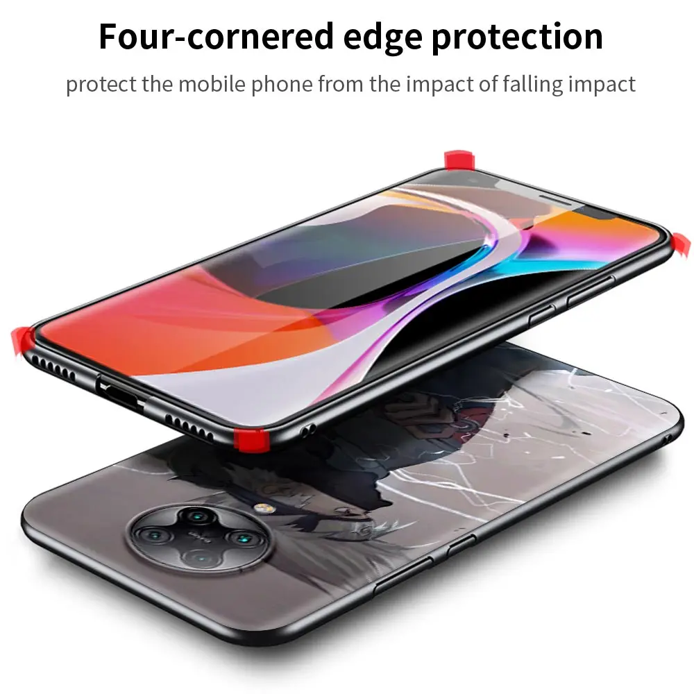 

Hokage Naruto Kakashi Shockproof Cover for Xiaomi Mi 9T 9 10 CC9E 8 Note 10 Pro Lite Poco F1 X2 F2 M2 Phone Soft Case Shell