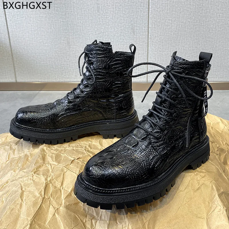 

Martin Boots Boots for Men Male Crocodile Shoes Men Motorcycle Boots Men Winter Boots Man Outdoor Shoes for Man 2022 Chaussure