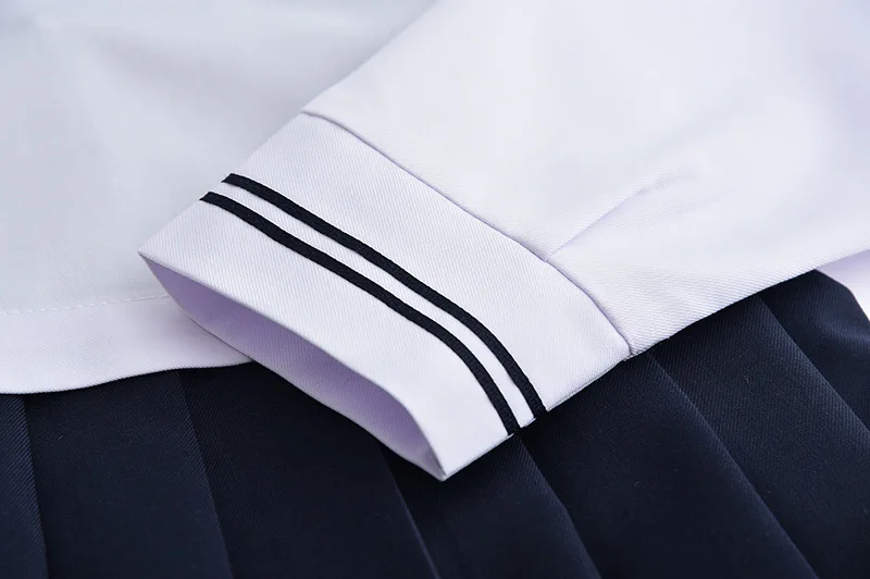 

Japanese School Uniform JK Summer Short Sleeve Shirt Pleated Skirt Suit Set Cosplay 2 Piece Junior High School Girls Uniforms