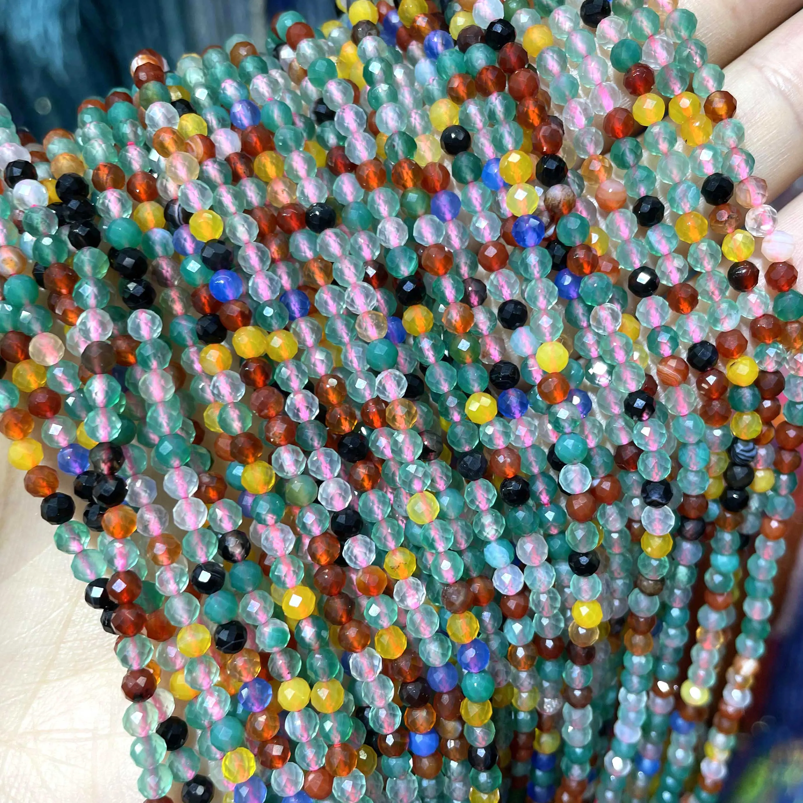 Бусы из камня амазонита для изготовления ювелирных изделий сделай сам