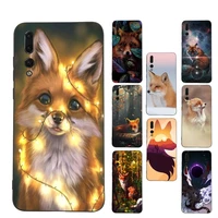fox cute anima phone case soft silicone case for huawei p 30lite p30 20pro p40lite p30 capa
