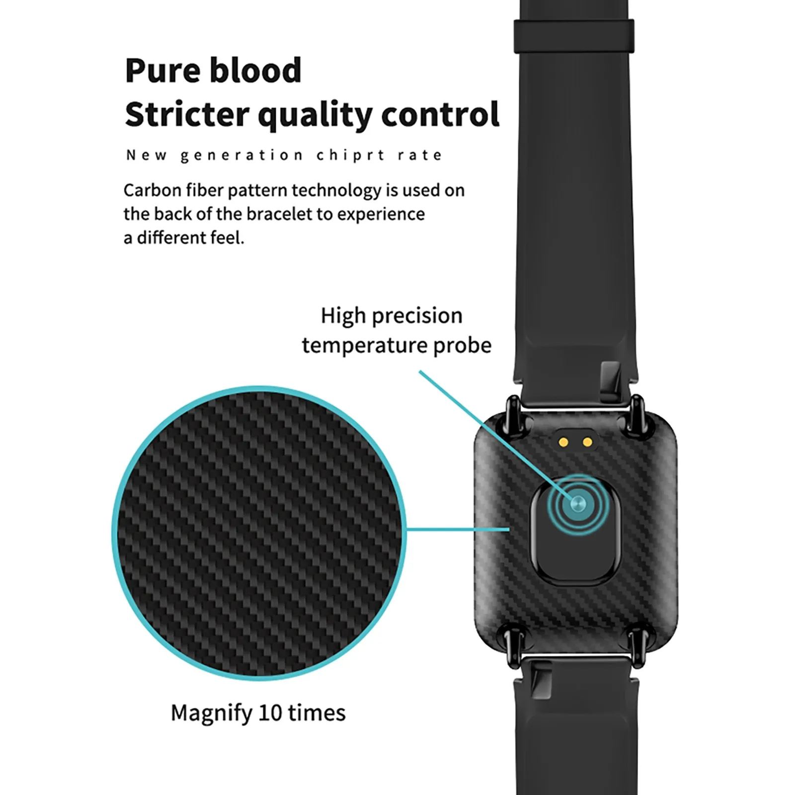 

HIPERDEAL(HIPERDEAL) Smart Watch v6 Bluetooth 1.1 inches TPU V6 Sports Pedometer, sweat, Temperature Measurement Smart Watch