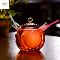 high capacity creative cocktail vodka brandy whiskey cup sharing mugs transparent double tube glass personality barware club cup