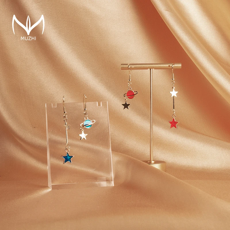 

MUZHI New Arrival Fashion Star Earrings For Women Temperament Drop Earrings Cute Girl Pendant Earrings Lady Luxury Party Jewelry