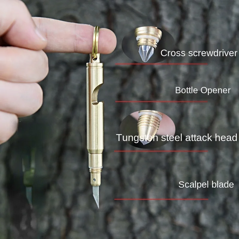 Латунный нож для самообороны сломанное окно мини удобный скрытый разделенный