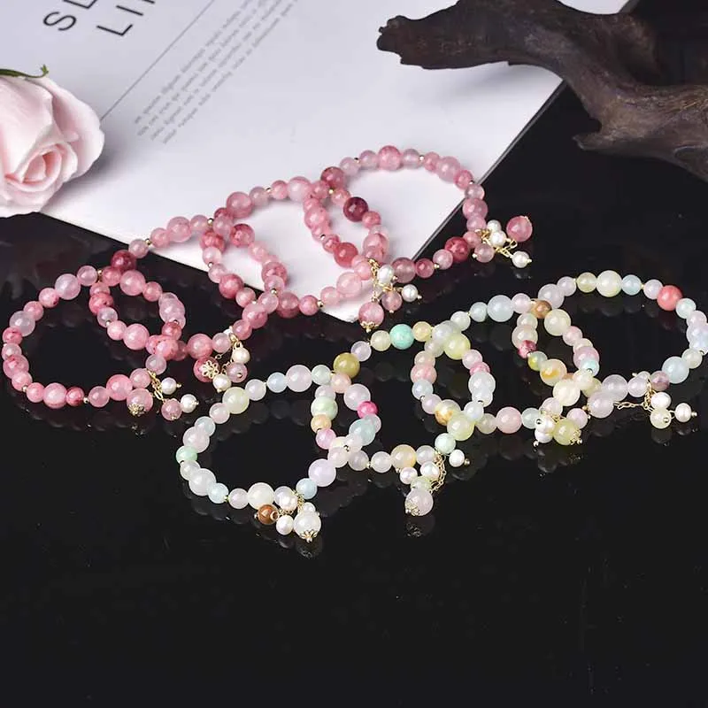 Браслеты из 100% натуральных хрустальных бусин планшетоны браслет эластичный шнур