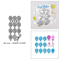 balloon numbers metal cutting dies for diy scrapbook album paper card decoration crafts embossing 2021 new dies