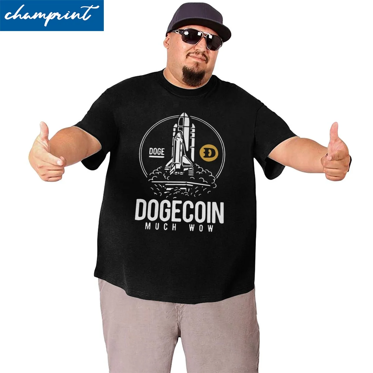 Для мужчин футболка дожкойн Rocket To The Moon для высоких футболки Bitcoin крипто эфириума