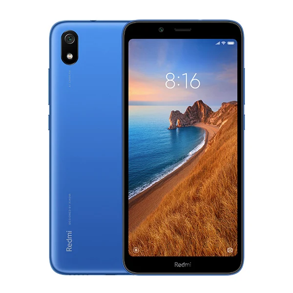 Blue Смартфон Xiaomi Redmi 7A с глобальной версией, 2 Гб ОЗУ, 16 Гб ПЗУ, 4000 мАч, Восьмиядерный процессор Snapdargon 439, 12 Мп, 5,49 дюйма, полный экран - Цвет: Blue