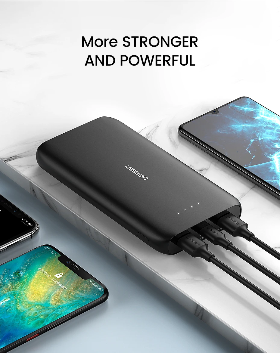 Ugreen внешний аккумулятор 20000 мАч, быстрое зарядное устройство для телефона, быстрая зарядка 4,0 QC3.0, портативный внешний аккумулятор для iPhone 11, XiaoMi PD, внешний аккумулятор