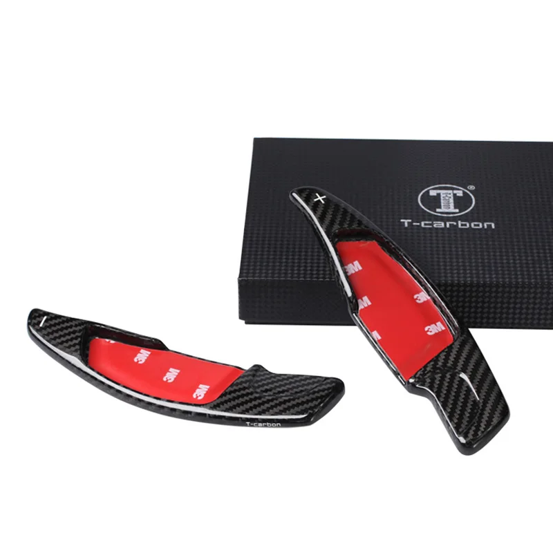 Удлиненный стильный переключатель рулевого колеса из углеродного волокна