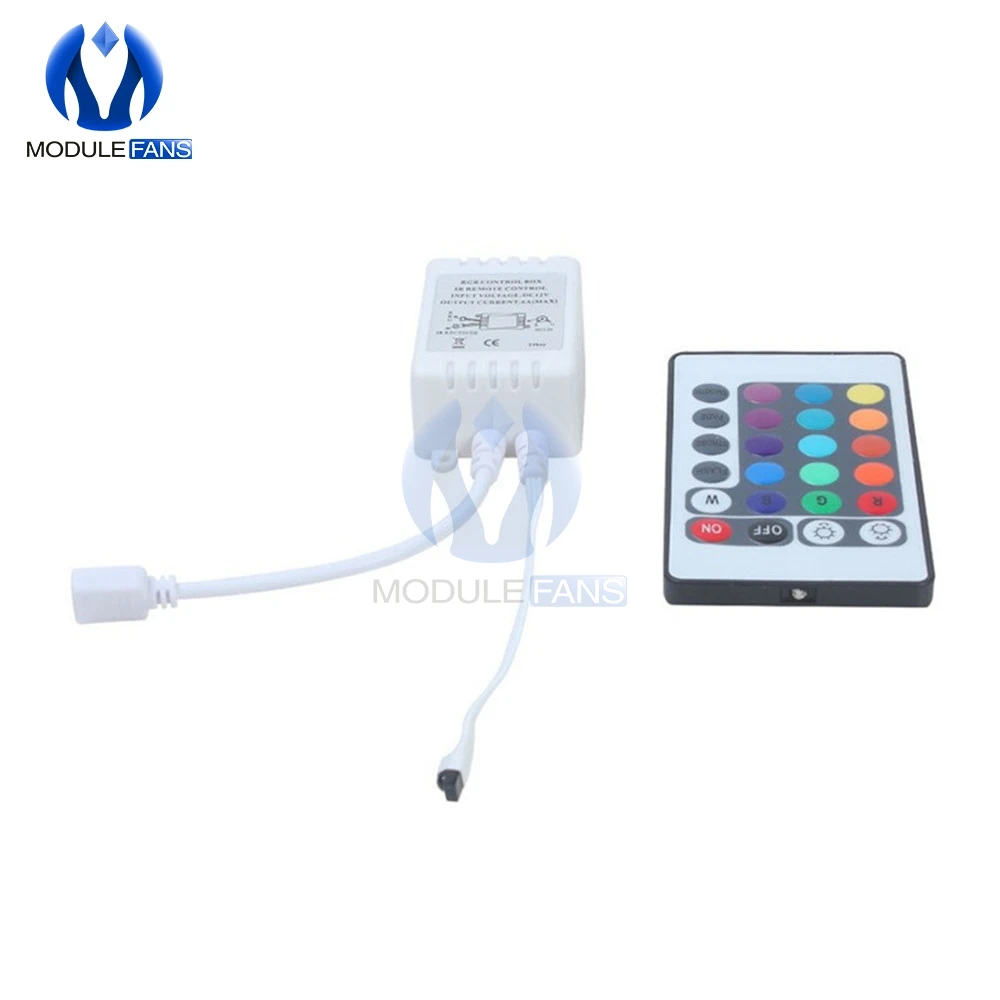 DC 12V 24Key RGB светодиодный светильник полосы ИК Сенсор контроллер звук музыки пульт