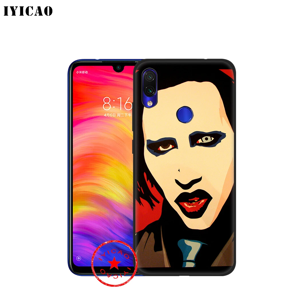 IYICAO Marilyn Manson Soft Case for Redmi K20 8A 7A 7 6 Pro 6A 5 Plus 5A 4X 4A S2 Go Silicone |