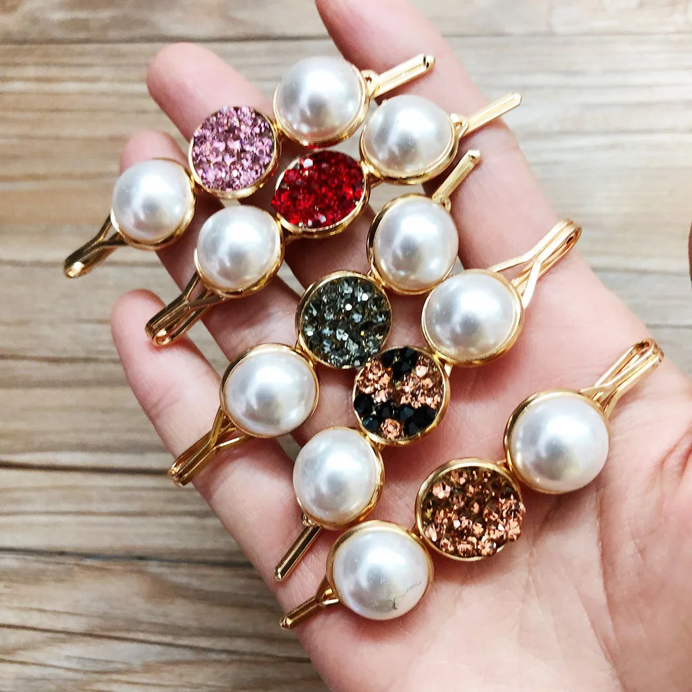 1 шт. Модный корейский стиль сверла жемчужина неправильная ацетат челка клип