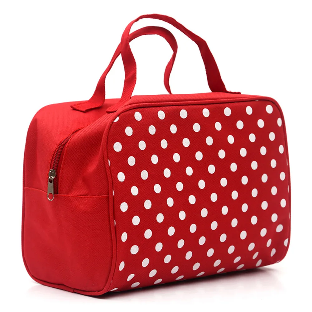 

Newly Fashion Lady Organizer Multi Functional Cosmetic Storage Dots Bags Women Makeup Bag With Pockets Toiletry Pouch CLA88